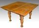 17128 Tiger Sawn Oak Dining Table Fluted Legs