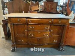 1800s Antique Sideboard Server Buffet Converted to Kitchen Island