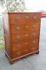 1800s Tiger Oak Tall Chest Of Drawers 1837