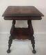 1908 Antique Chittenden & Eastman Tiger Oak Plant Stand 20 Tall 14 Top Nice