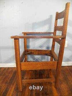 1910 LIFETIME Mortised Arm Chair Mission Tiger Oak Arts & Crafts Stickley Era