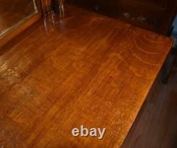 1910s Antique American Empire tiger oak server / sideboard