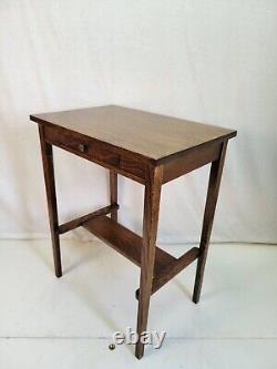 1915 American Arts & Crafts Tiger Oak Kids Desk / Hallway Table