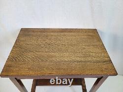 1915 American Arts & Crafts Tiger Oak Kids Desk / Hallway Table