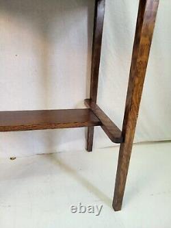 1915 American Arts & Crafts Tiger Oak Kids Desk / Hallway Table