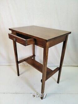 1915 American Arts & Crafts Tiger Oak Kids Desk / Hallway Table