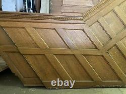 1920s Tiger Oak Wainscot Including Staircase Wall