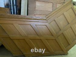 1920s Tiger Oak Wainscot Including Staircase Wall