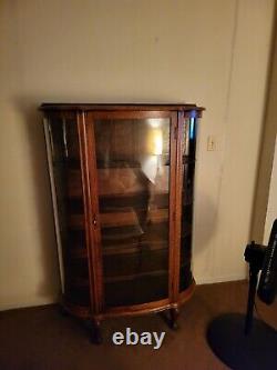1920s china cabinet Tiger Oak. Shelves Inside Start At 12 Inches And 8.5 Rest