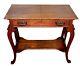 1940s Tiger Oak Single Drawer Library Table