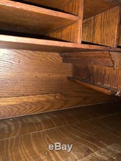 19th C Antique Victorian Tiger Oak S Curve Roll Top Office Desk