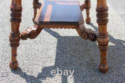 19th Century American Tiger Oak Center Parlor Table