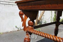 19th Century American Tiger Oak Center Parlor Table