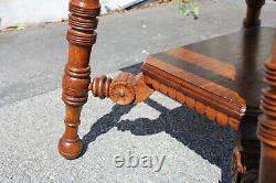 19th Century American Tiger Oak Center Parlor Table