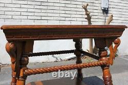 19th Century American Tiger Oak Center Parlor Table