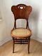 19th Century Tiger Oak Bentwood Carved Side Chair Rare Unique Pressback