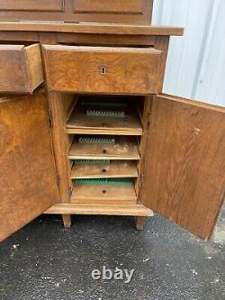 19th century Antique Tiger Oak Victorian Buffet Sideboard Server Cabinet See Pic