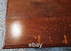 19th century antique French dining table or Library Table Oak, hand carved