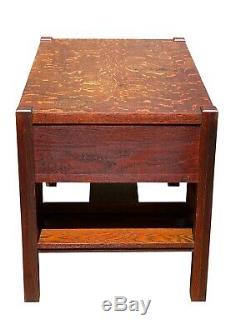 20th C Antique Arts & Crafts / Mission Oak Tiger Oak Desk