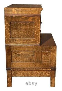 20th C Antique Arts & Crafts Tiger Oak File Cabinet Office Specialty Mfg Co