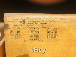 20th C Antique Tiger Oak Combination Legal / Index File Cabinet Rare Format