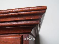 24 Drawer Antique Victorian Solid Tiger Oak Hardware Cabinet / Filing Cabinet