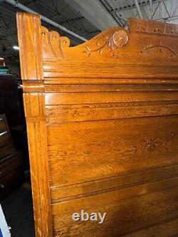 2 DAY DEAL ONLYAntique Eastlake Victorian Tiger Oak FULL Size Bed