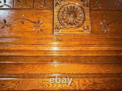 2 DAY DEAL ONLYAntique Eastlake Victorian Tiger Oak FULL Size Bed