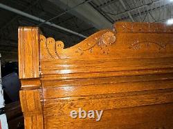 2 DAY DEAL ONLYAntique Eastlake Victorian Tiger Oak FULL Size Bed