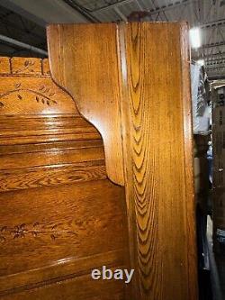 2 DAY DEAL ONLYAntique Eastlake Victorian Tiger Oak FULL Size Bed