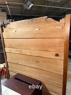 2 DAY DEAL ONLYAntique Eastlake Victorian Tiger Oak FULL Size Bed