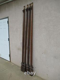 4 Antique Victorian Gothic Tiger Oak Column Architectural Salvage Trim Molding D