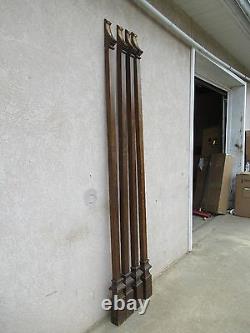 4 Antique Victorian Gothic Tiger Oak Column Architectural Salvage Trim Molding D