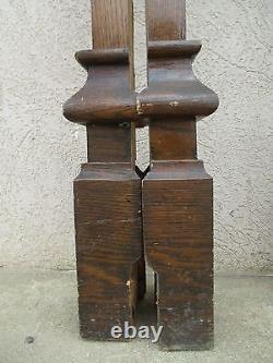 4 Antique Victorian Gothic Tiger Oak Column Architectural Salvage Trim Molding D