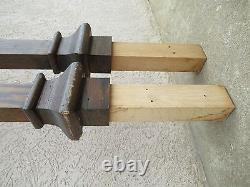 4 Antique Victorian Gothic Tiger Oak Column Architectural Salvage Trim Molding G