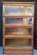 4 Stack Tiger Oak Macey Bookcase Lawyers Barrister 57 1/3 X 34 Antique