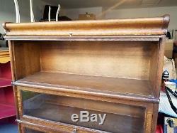 4 Stack Tiger Oak Macey Bookcase Lawyers Barrister 57 1/3 X 34 Antique