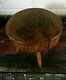 Amazing Antique Primitive Aged Burled Crotched Tiger Oak Thick Stool With4 Legs