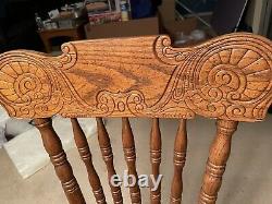 ANTIQUE CLAW FOOT TIGER OAK DINING TABLE ROUND Oval Original 3 Chairs