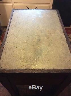 ANTIQUE INDUSTRIAL HAMILTON Wood LITHOGRAPHER TABLE Rare 1920's Tiger Oak Marble