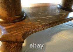 ANTIQUE QUARTER SAWN AMERICAN TIGER OAK COFFEE TABLE 44 Lx 28W Excellnt cndtn