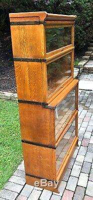 ANTIQUE Quartersawn Tiger Oak Barrister Stacking Sectional Lawyer's BOOKCASE
