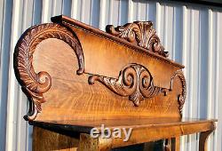 ANTIQUE Victorian TIGER OAK BAR Sideboard Buffet c1900 Stunning piece
