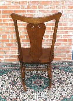 American Antique Tiger Oak Wood Rocking Chair Living Room Furniture