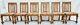 American Arts & Crafts Mission Tiger Oak Set Of 6 Dining Chairs Restored