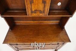 Ant. Tiger Oak Barley Twist Welsh Dresser, Sideboard/Buffet, Scotland 1920, H752