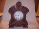 Antique 1860 Seth Thomas Tiger Oak Highly Carved Clock. Serviced
