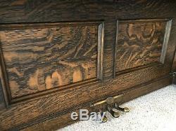 Antique 1907-1908 Upright Ellington Grand Piano Tiger Oak Wood Refinished