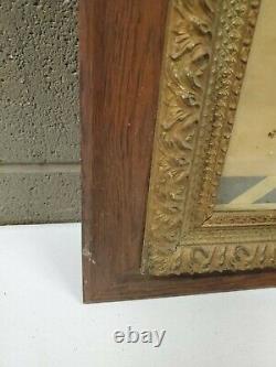 Antique 1908 Common Schools Of Kentucky Diploma In Beautiful Tiger Oak Frame