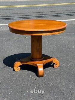 Antique 19th Century Tiger Oak End Table with Tetrapod Base